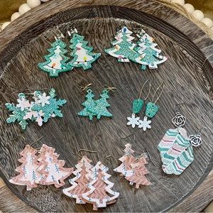 Handmade Christmas Earrings 2 for $25 All lightweight and Hypoallergenic.